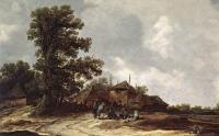 Goyen, Jan van - Farmyard with Haystack